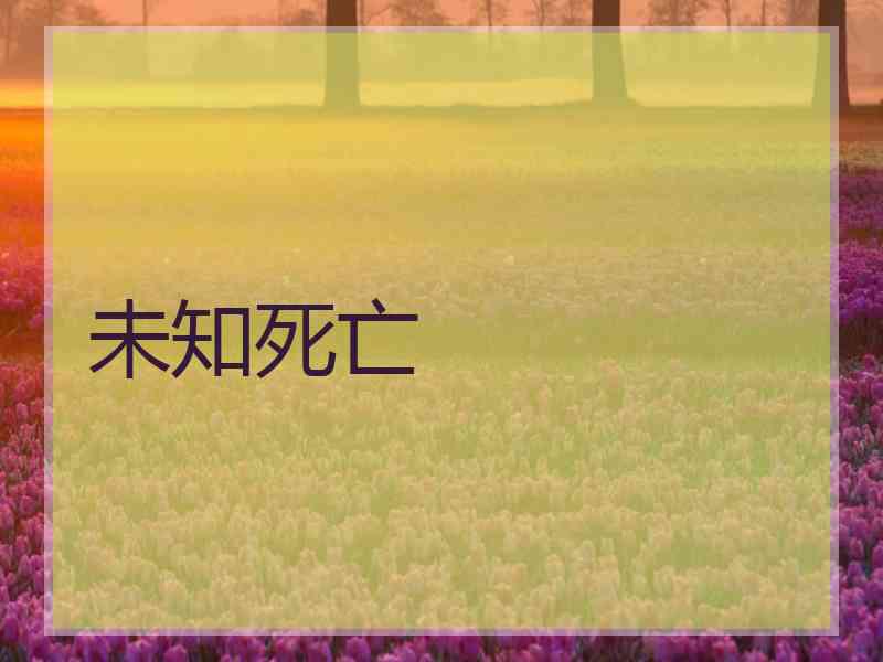 未知死亡 未知死亡