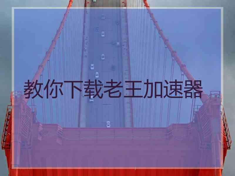 教你下载老王加速器