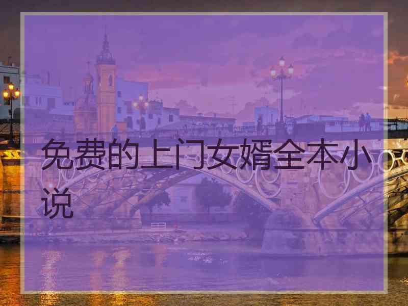 免费的上门女婿全本小说