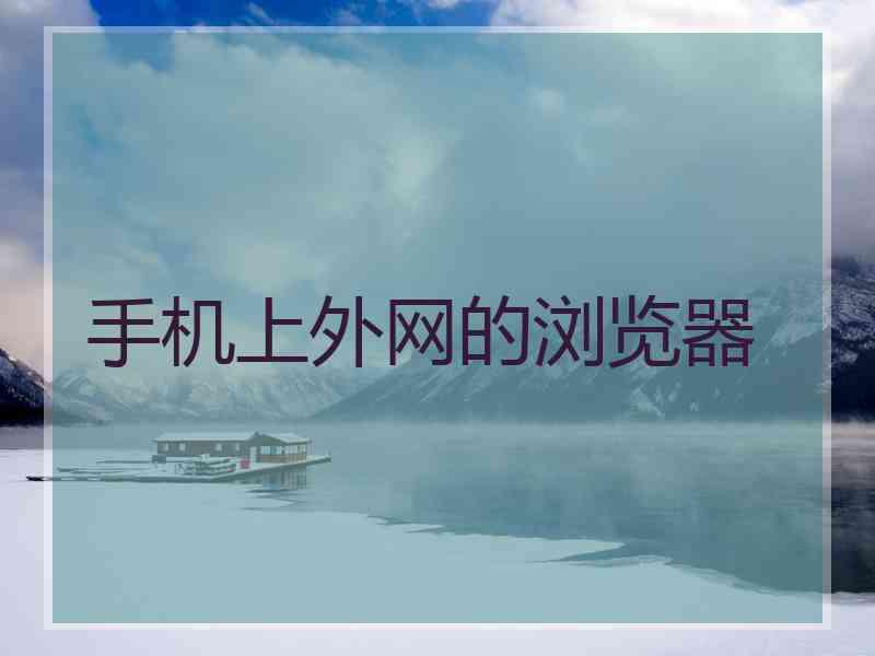 手机上外网的浏览器