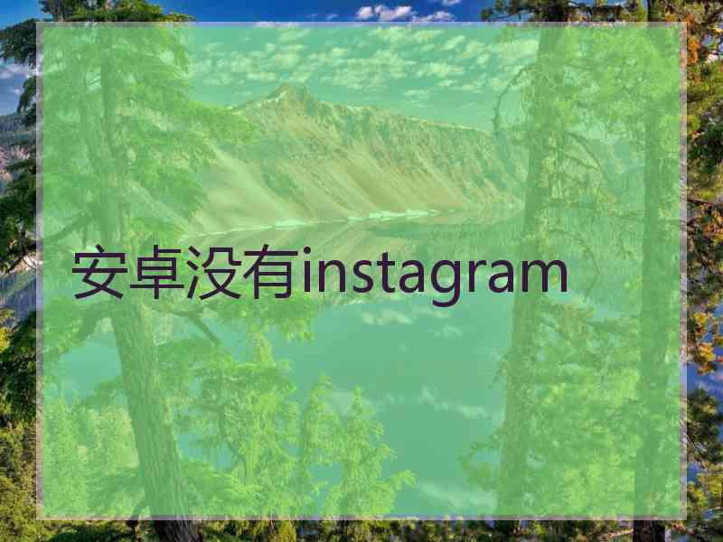 安卓没有instagram