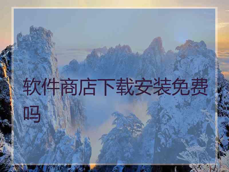 软件商店下载安装免费吗
