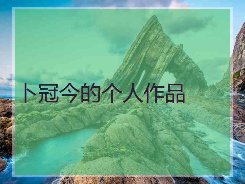 卜冠今的个人作品