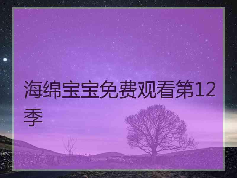 海绵宝宝免费观看第12季