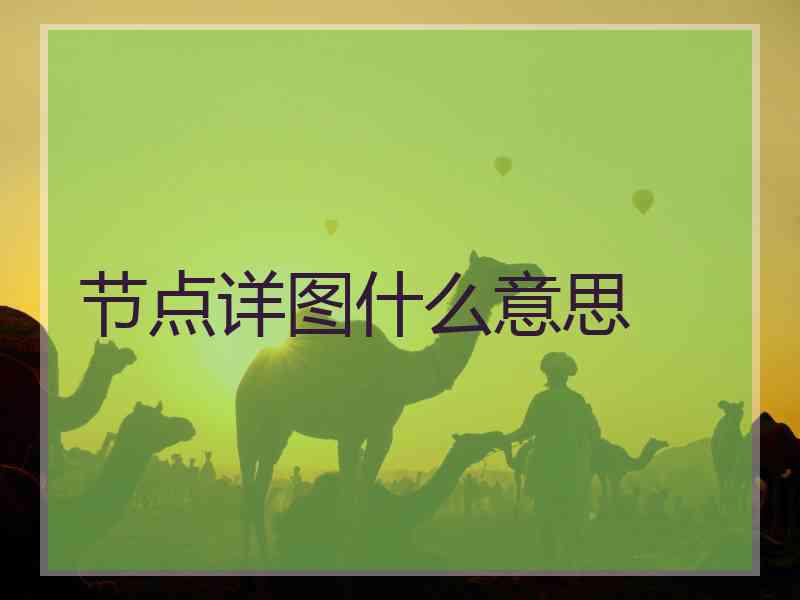 节点详图什么意思