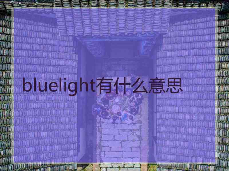 bluelight有什么意思