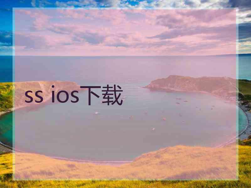 ss ios下载