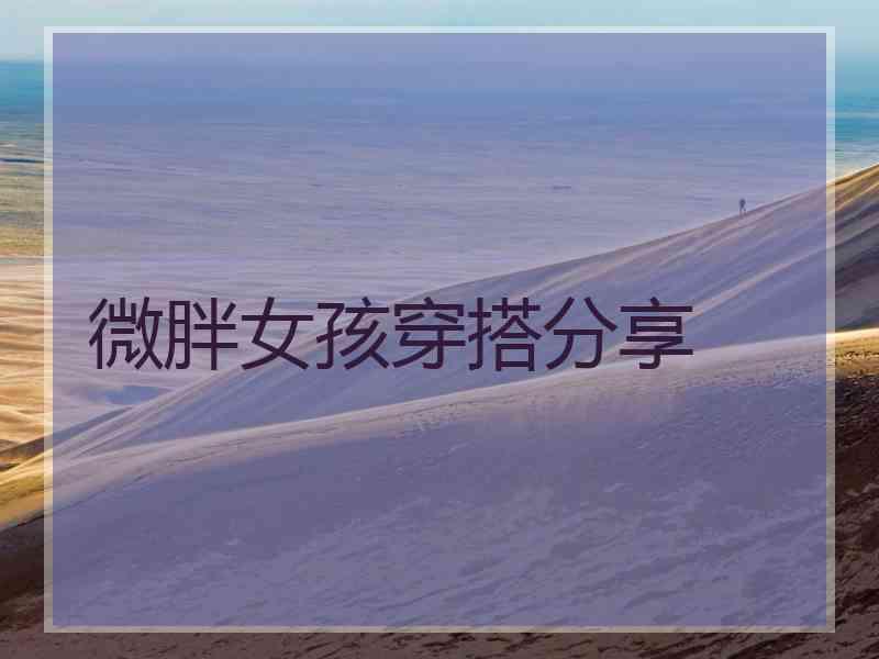 微胖女孩穿搭分享