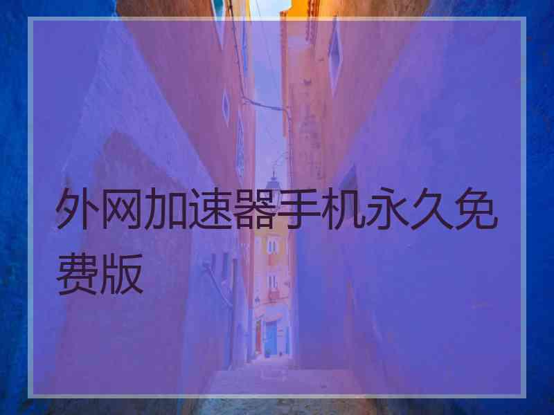 外网加速器手机永久免费版