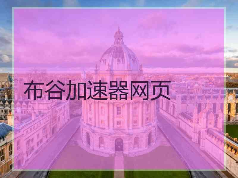 布谷加速器网页